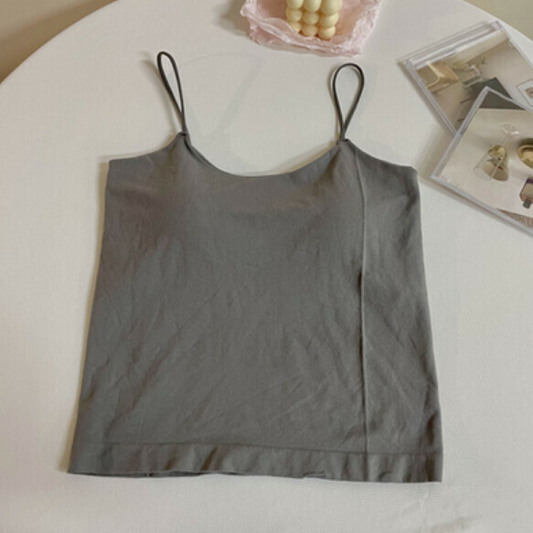 Summer Inner Strap Chest Padded Vest (Grey) [One Size]