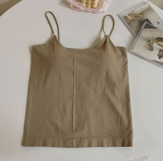 Summer Inner Strap Chest Padded Vest (Khaki) [One Size]