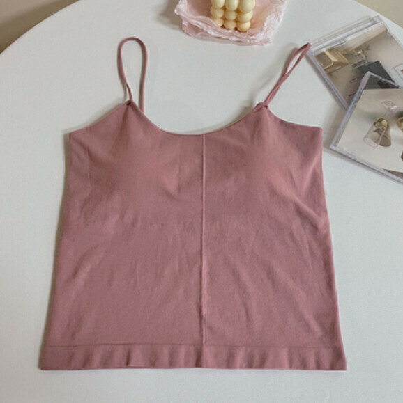 Summer Inner Strap Chest Padded Vest (Pink) [One Size]