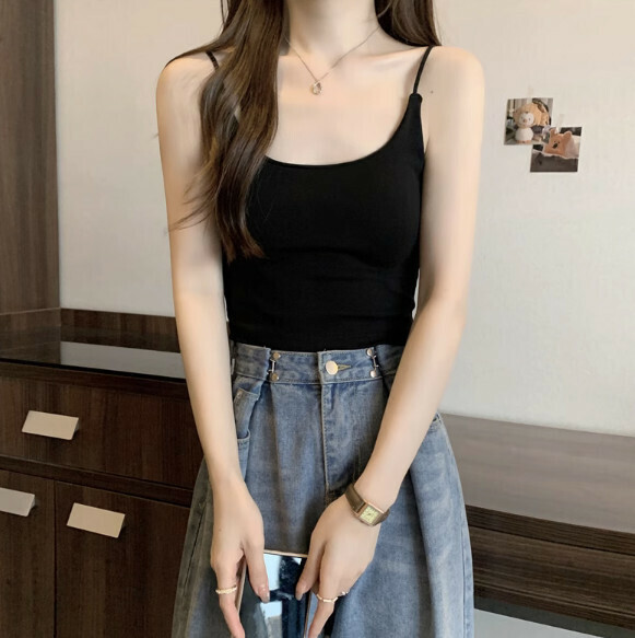 Summer Chest Cushion Crossover Vest (Black) [One Size]
