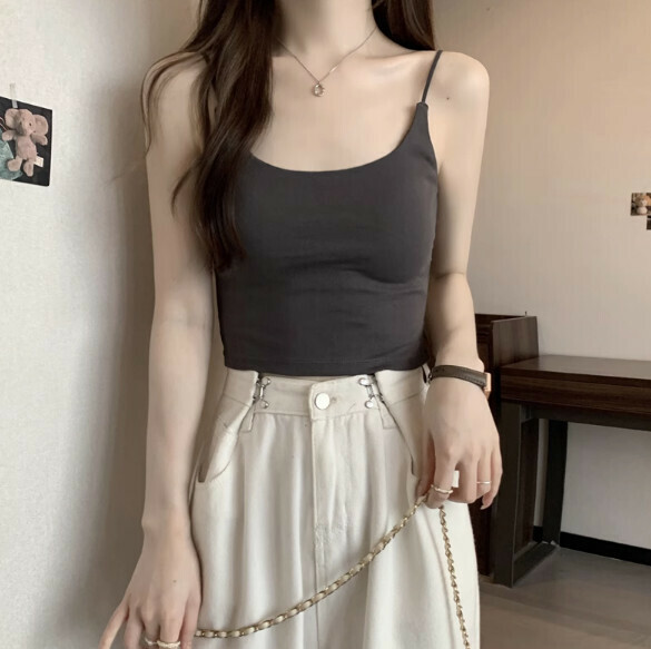 Summer Chest Padded Crossover Vest (Gray) [One Size]