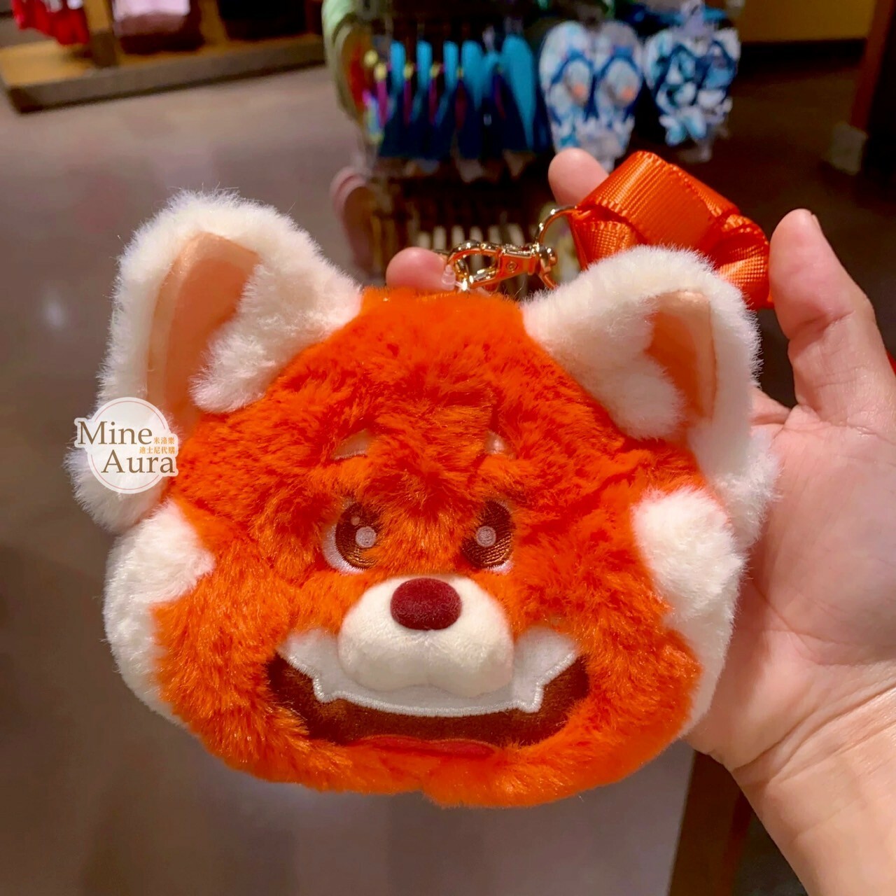 (限時特價) 紅熊貓 美美 Meilin 大頭 絨毛 票卡包 零錢掛包 零錢包 青春養成記 Turning Red -上海迪士尼樂園