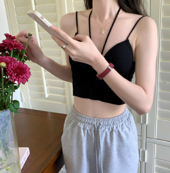 Summer Ice Silk Beauty Vest (Black) [One Size]