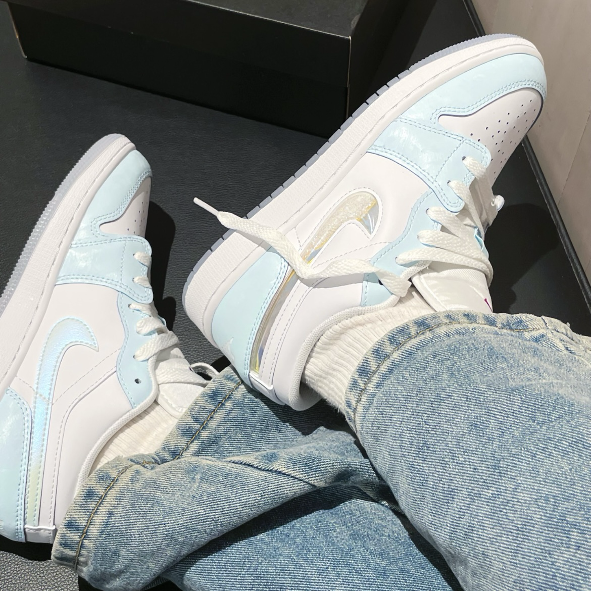 Nike Air Jordan 1 Low SE 星空藍白 鐳射 流沙 冰晶底 AJ1