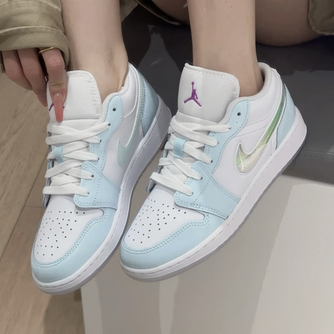 Nike Air Jordan 1 Low SE 星空藍白 鐳射 流沙 冰晶底 AJ1