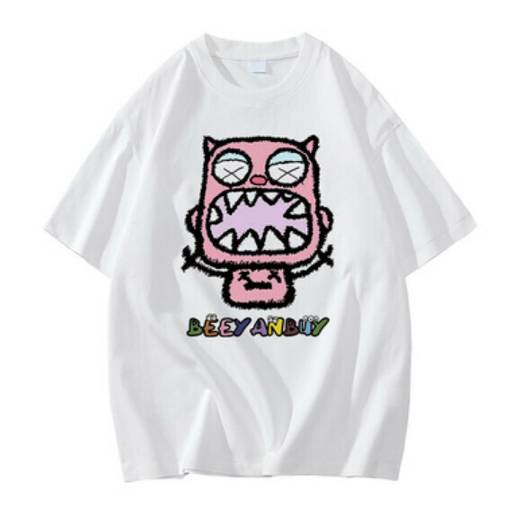 Summer raglan sleeve T-shirt (white) [Size: S-2XL] [Contact customer service to confirm shipping size after placing an order]