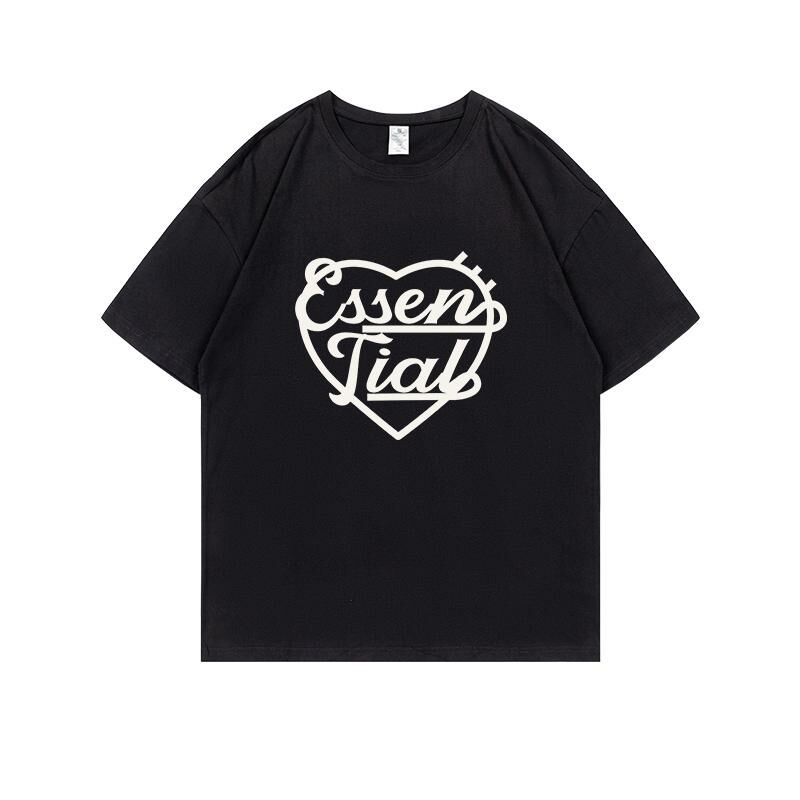 Loose short-sleeved T-shirt (S-4XL black) [Please contact customer service to confirm the shipping size after placing an order] 