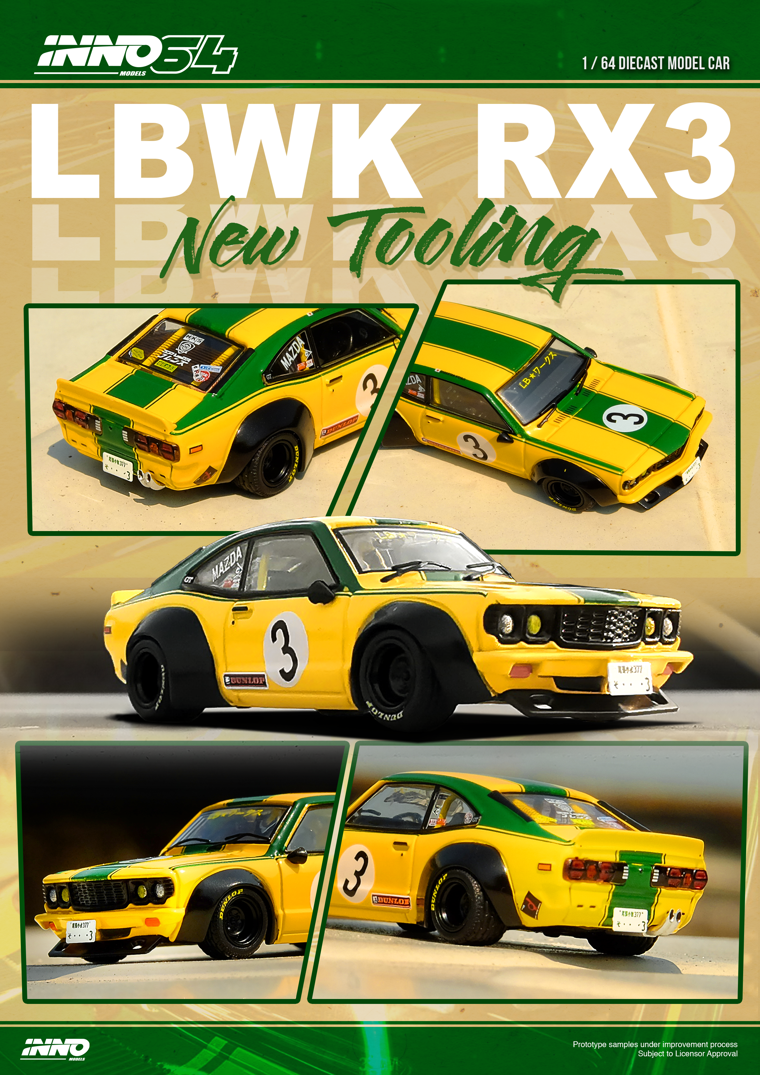 INNO 1/64 Die-cast LBWK 萬事得 MAZDA RX3 SAVANNA