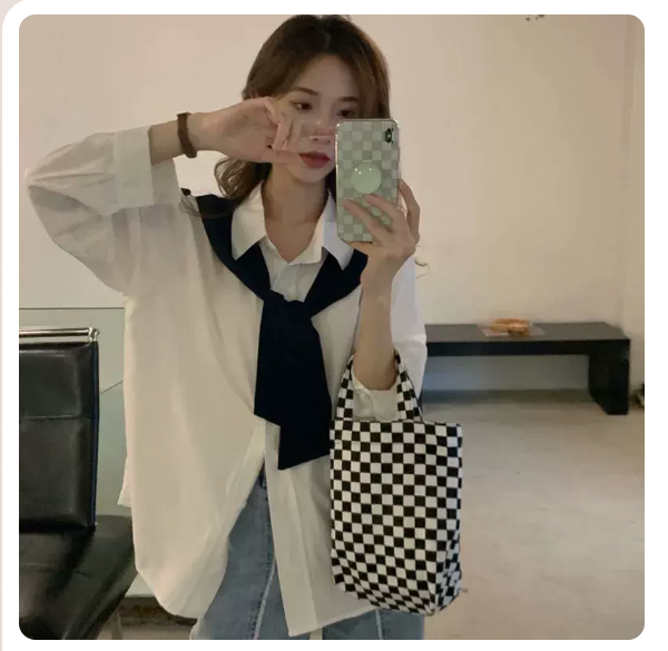 Short Long Sleeve Shirt (White Size: S-3XL) (Please contact customer service to confirm the shipping size after placing an order)