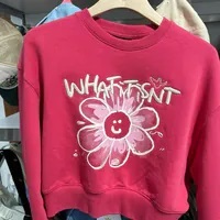 [S] MARK GONZALES WHAT IT ISN'T WARITIZEN BIG FLORY GRAPHIC SWEATSHIRT,PINK, MG2401CR62-PI [FINAL SALE] (SMG11)