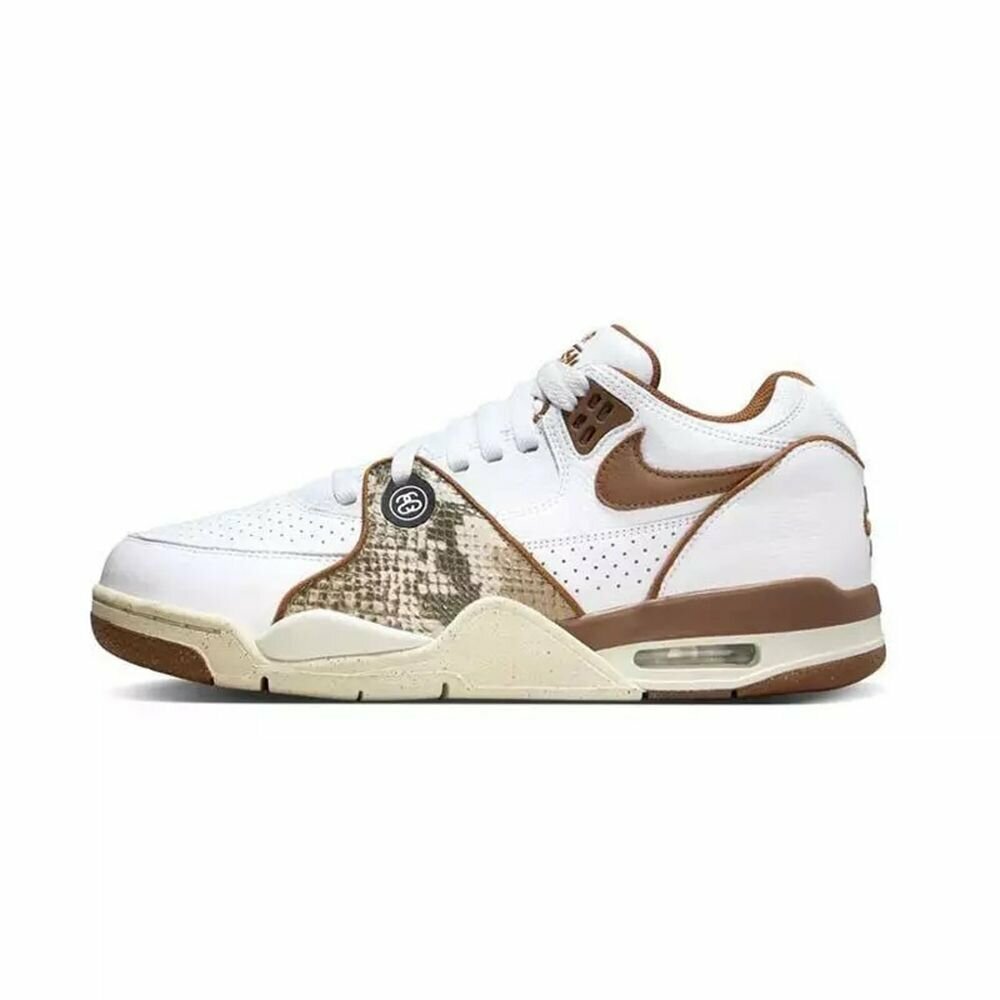 Stussy x Nike Air Flight 89 White and Pecan 白棕蛇紋 FD6475-100