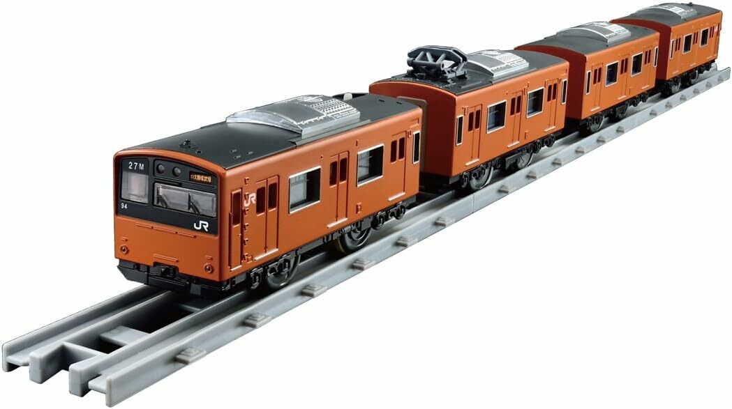 《 TAKARA TOMY 》 PLARAIL REAL CLASS 鐵道王國 201系火車(橘)