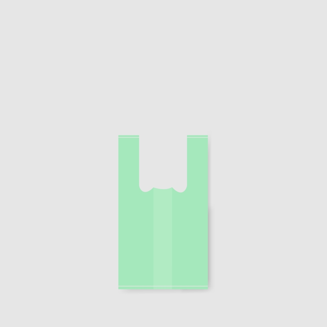 塑膠背心袋-素色 1斤 2號