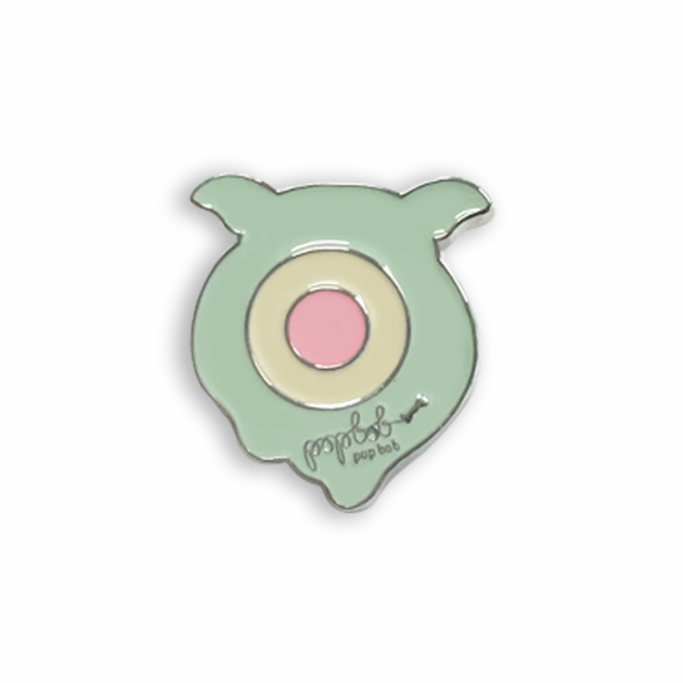 Candies 大眼怪胸針(綠+粉)