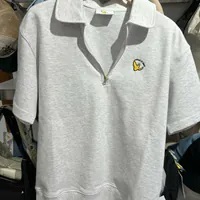 [S] MARK GONZALES WHAT IT ISN'T COLLAR SHORT SLEEVE T-SHIRT,LIGHT GRAY, MG2402ST30-LG (SMG18)