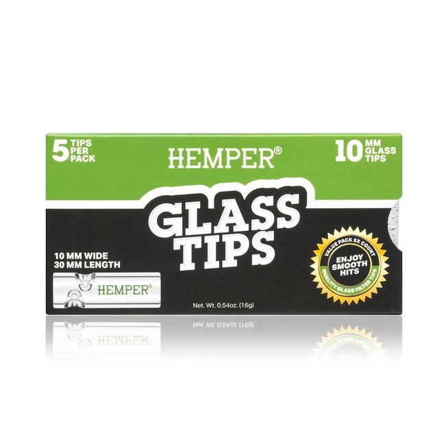 GLASS FILTER TIPS 10MM BY HEMPER