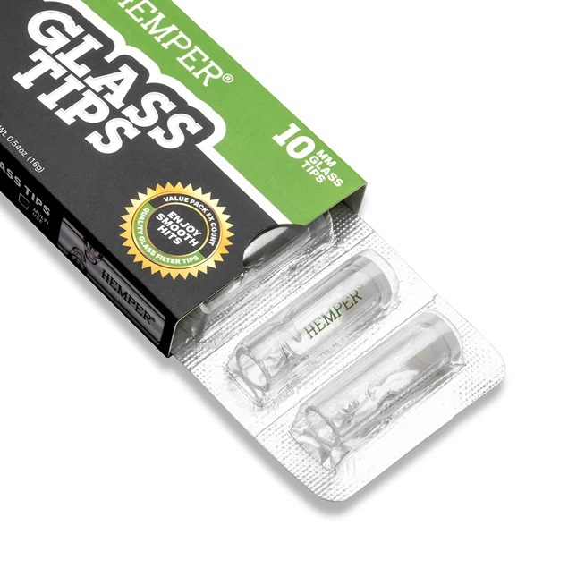 GLASS FILTER TIPS 10MM BY HEMPER
