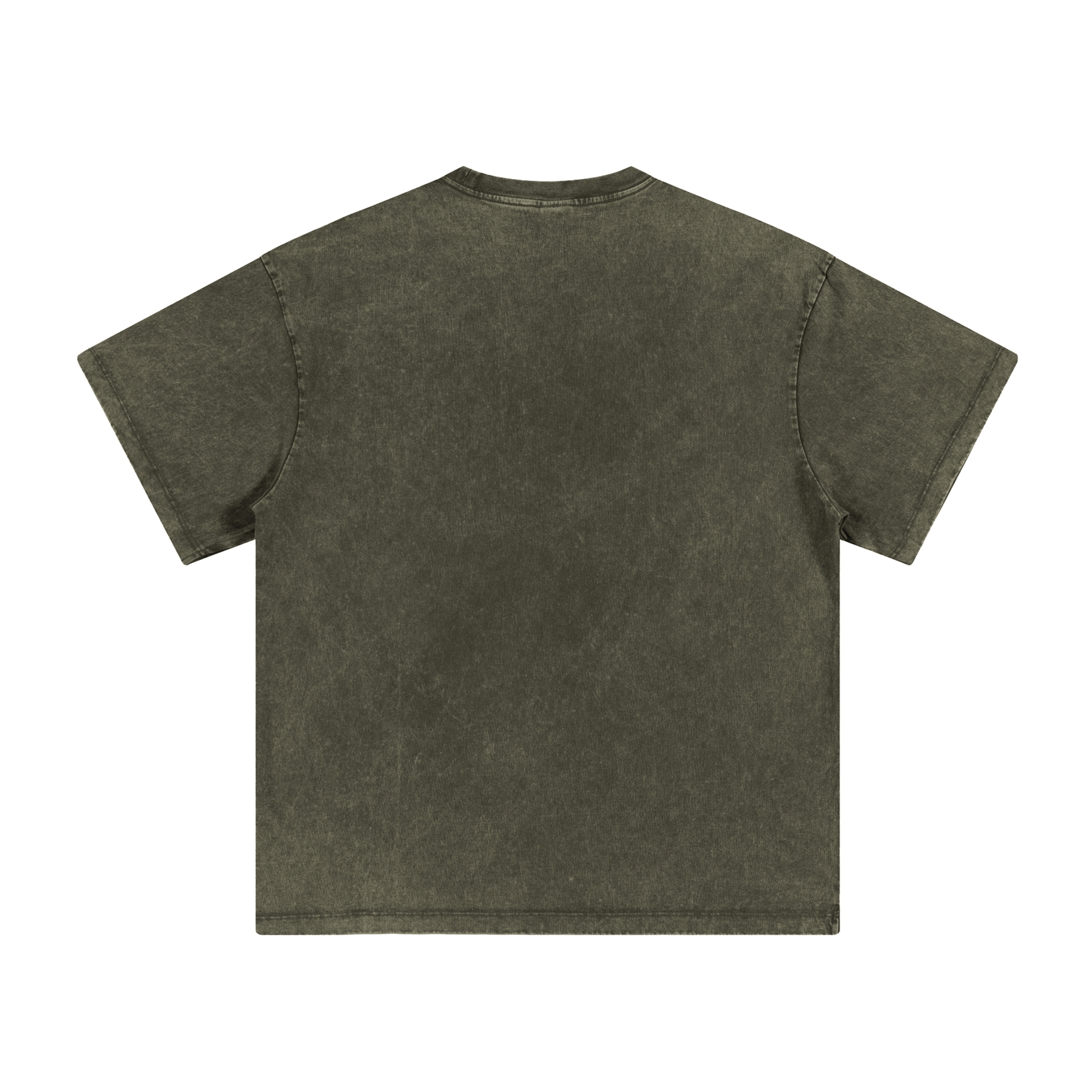 XCTRL 重磅水洗蠟染短T-橄欖綠