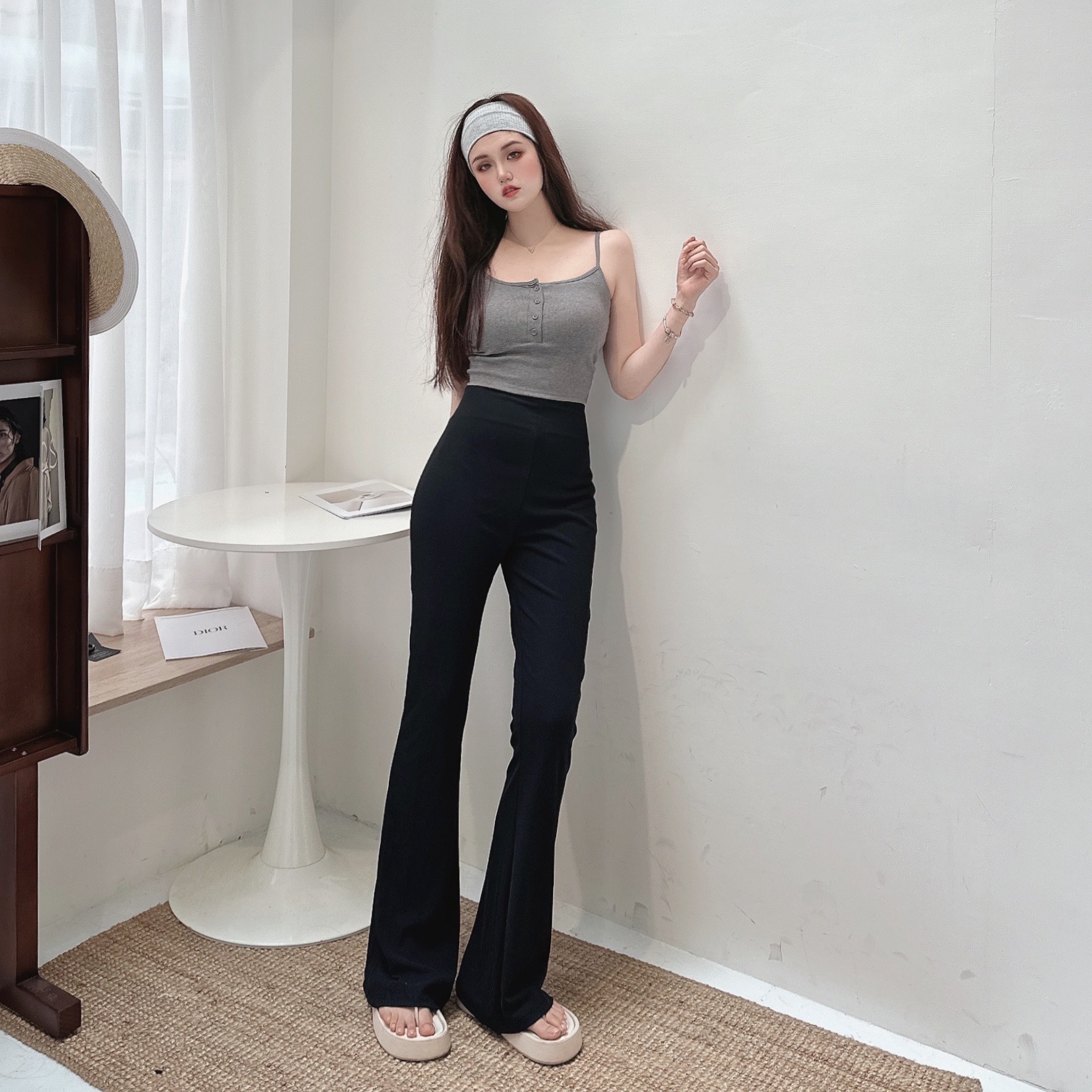 激瘦長腿喇叭褲/三色