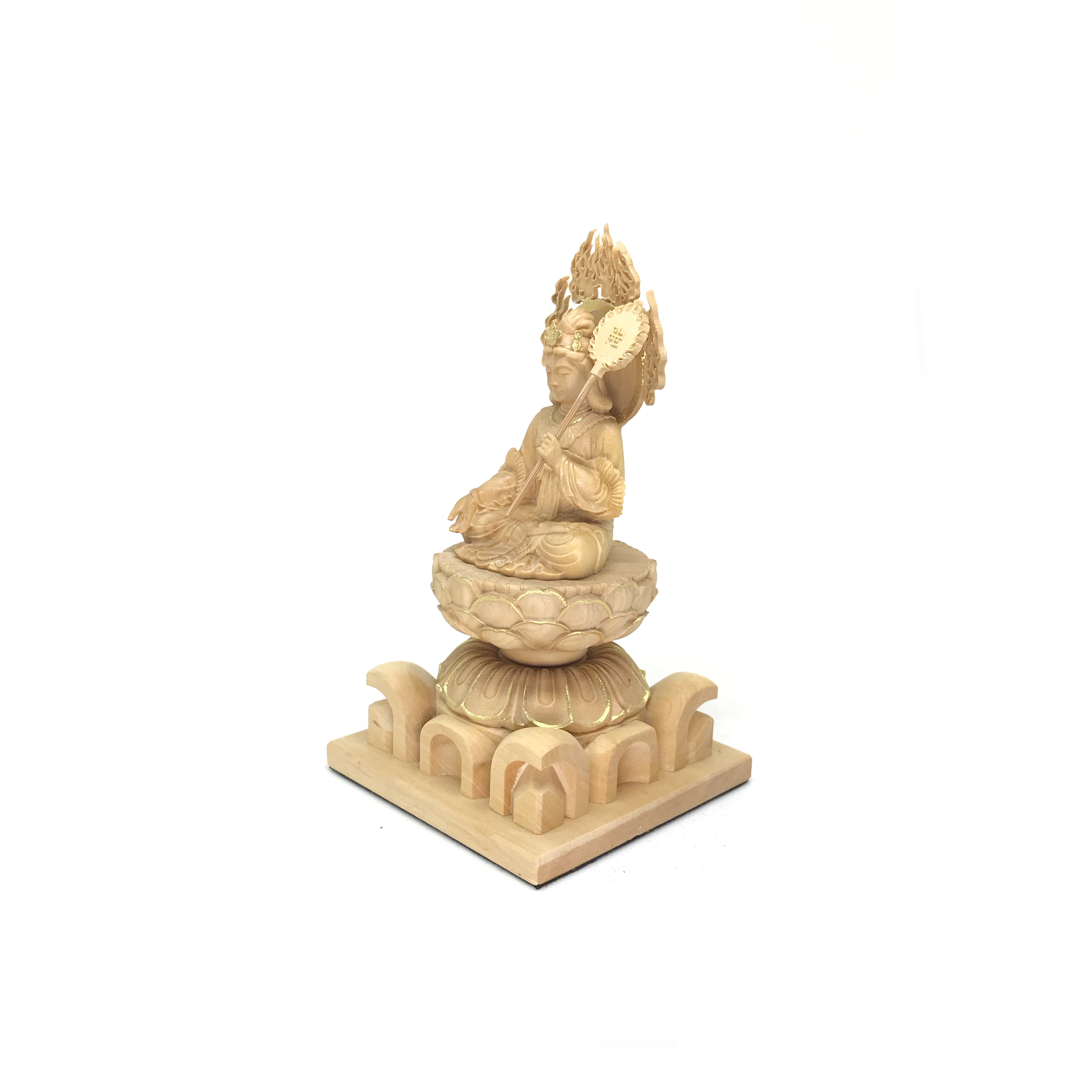 黃楊木摩利支天佛像