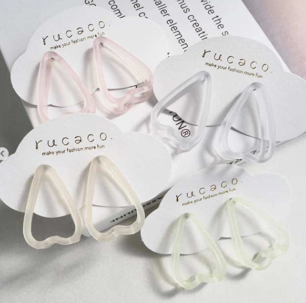 [手作家] 啞面倒轉心形耳環