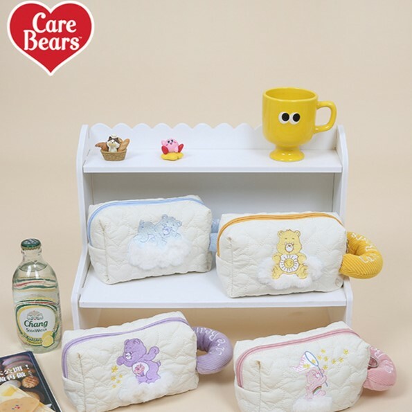 《4109》carebears愛心小熊雲朵手提化妝包