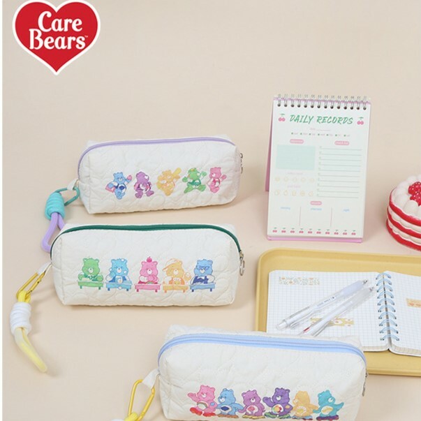 《4113》carebears小熊排排站拉鍊收納袋