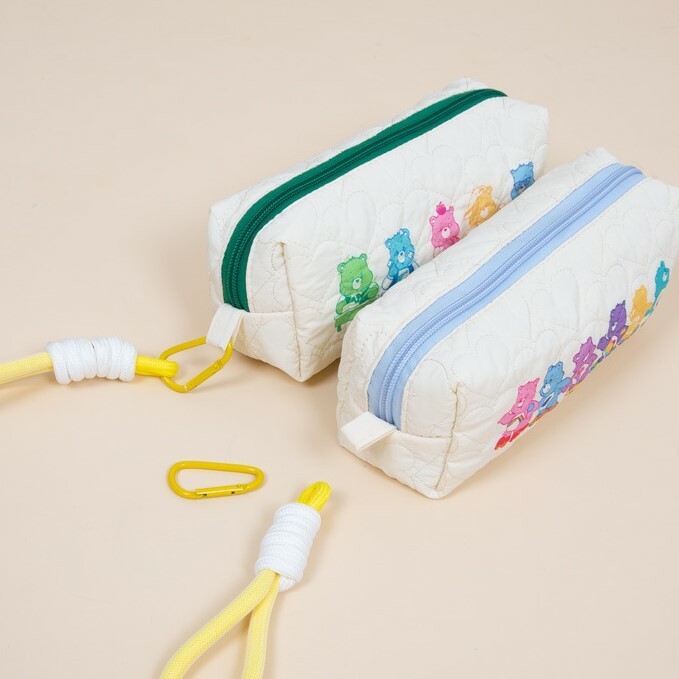 《4113》carebears小熊排排站拉鍊收納袋