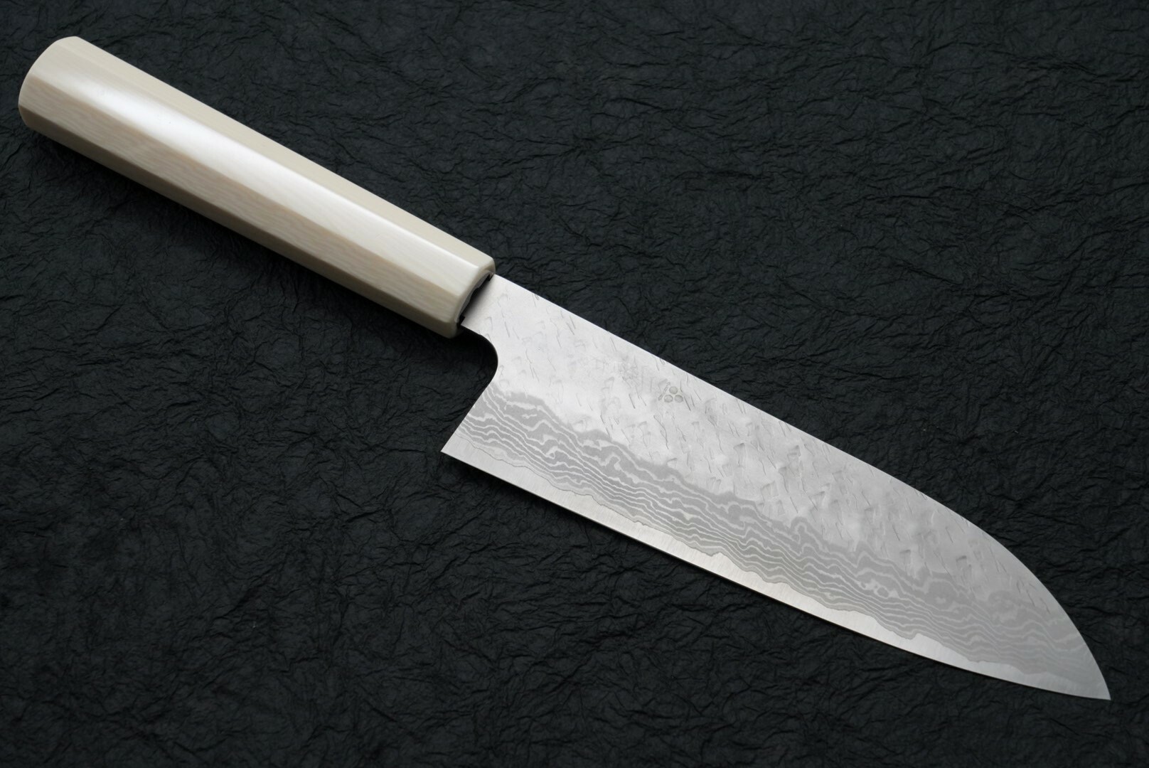 二唐刃物鍛造所 Nigara VG10 槌目 ダマスカス 文化包丁 170mm 大阪銀華刃物】二唐刃物家庭用33層ダマスカス槌目VG10切付牛刀210mm