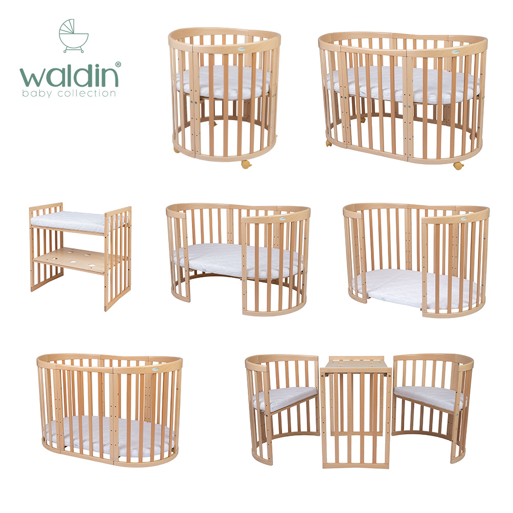 Waldin 7合1 嬰兒床 (白色)