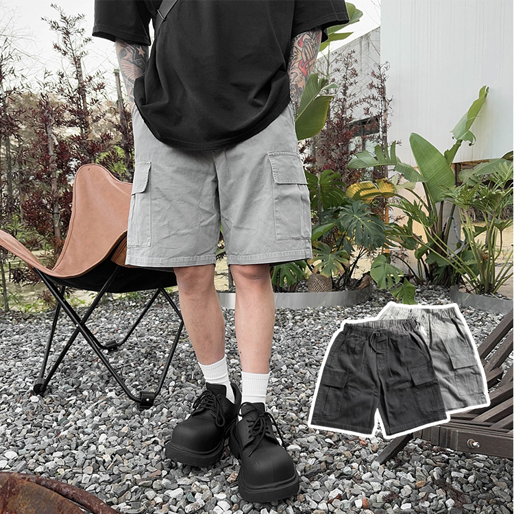 質感水洗工藝 工裝短褲