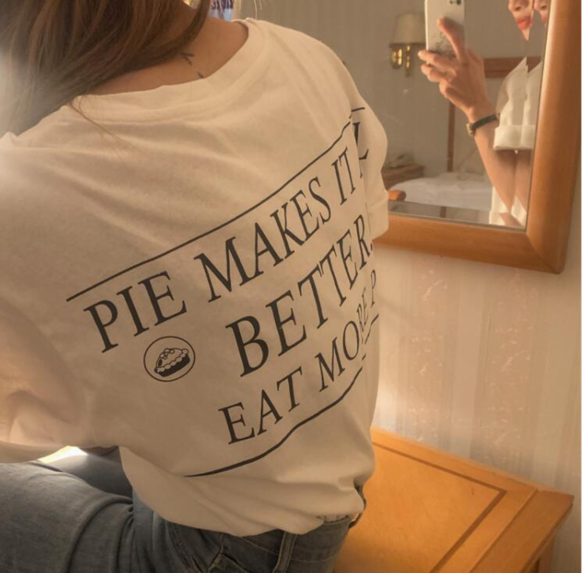 百搭字母印花寬鬆上衣（兩色）