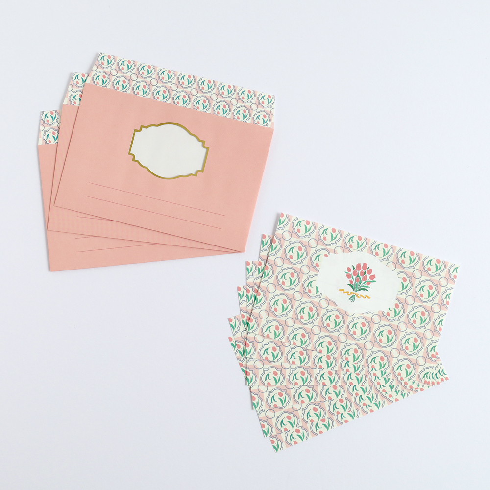 鬱金香 花束系列 信紙信封組 ｜日本STUDY HOLIC