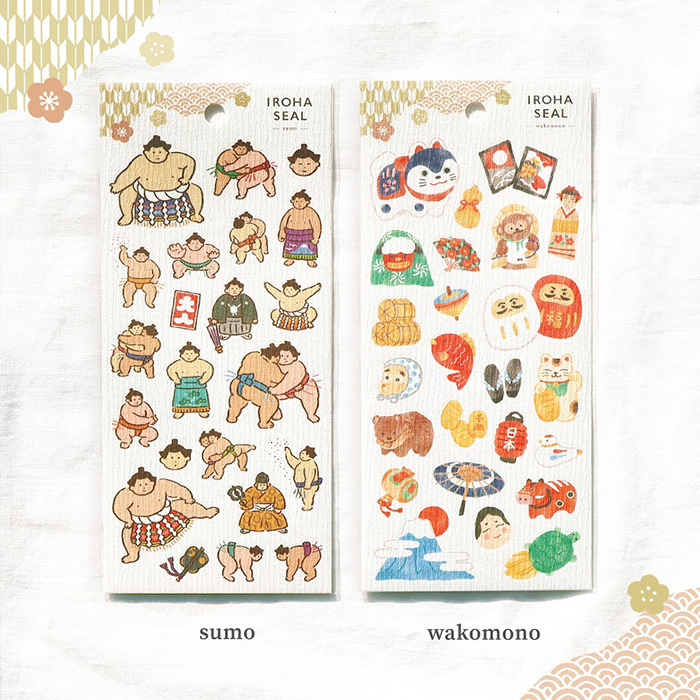吉祥物 IROHA 日本主題系列 和紙貼紙｜日本Mind Wave