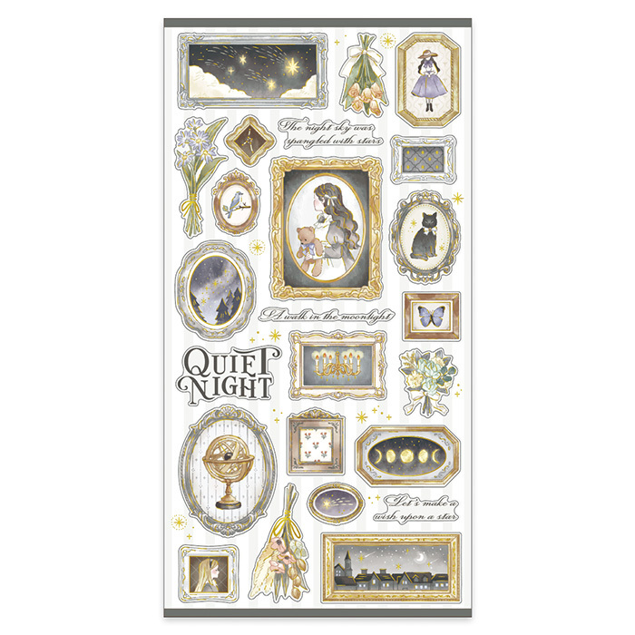 古典女孩系列 燙金手帳貼紙（四款） ｜日本Mind Wave