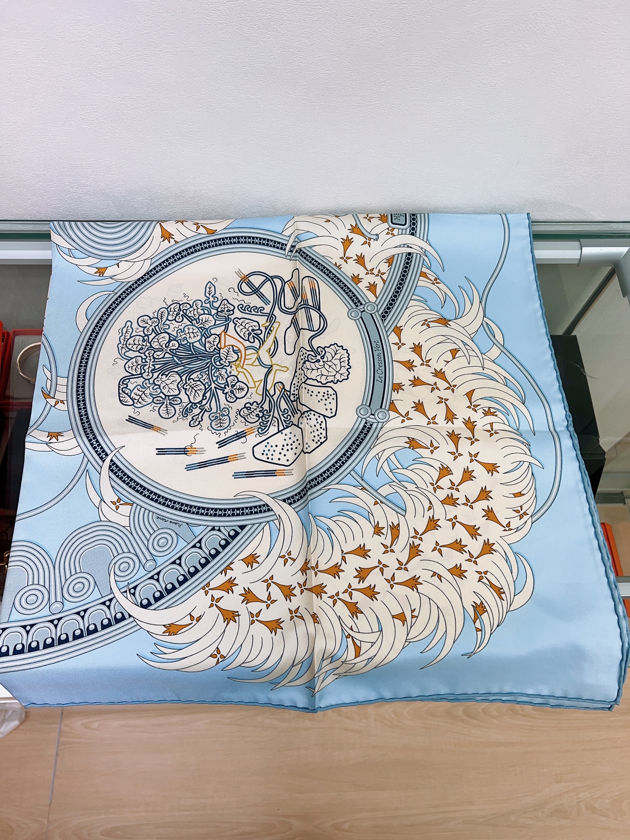 *Unused* Hermes scarf 90cm (legende brodee)