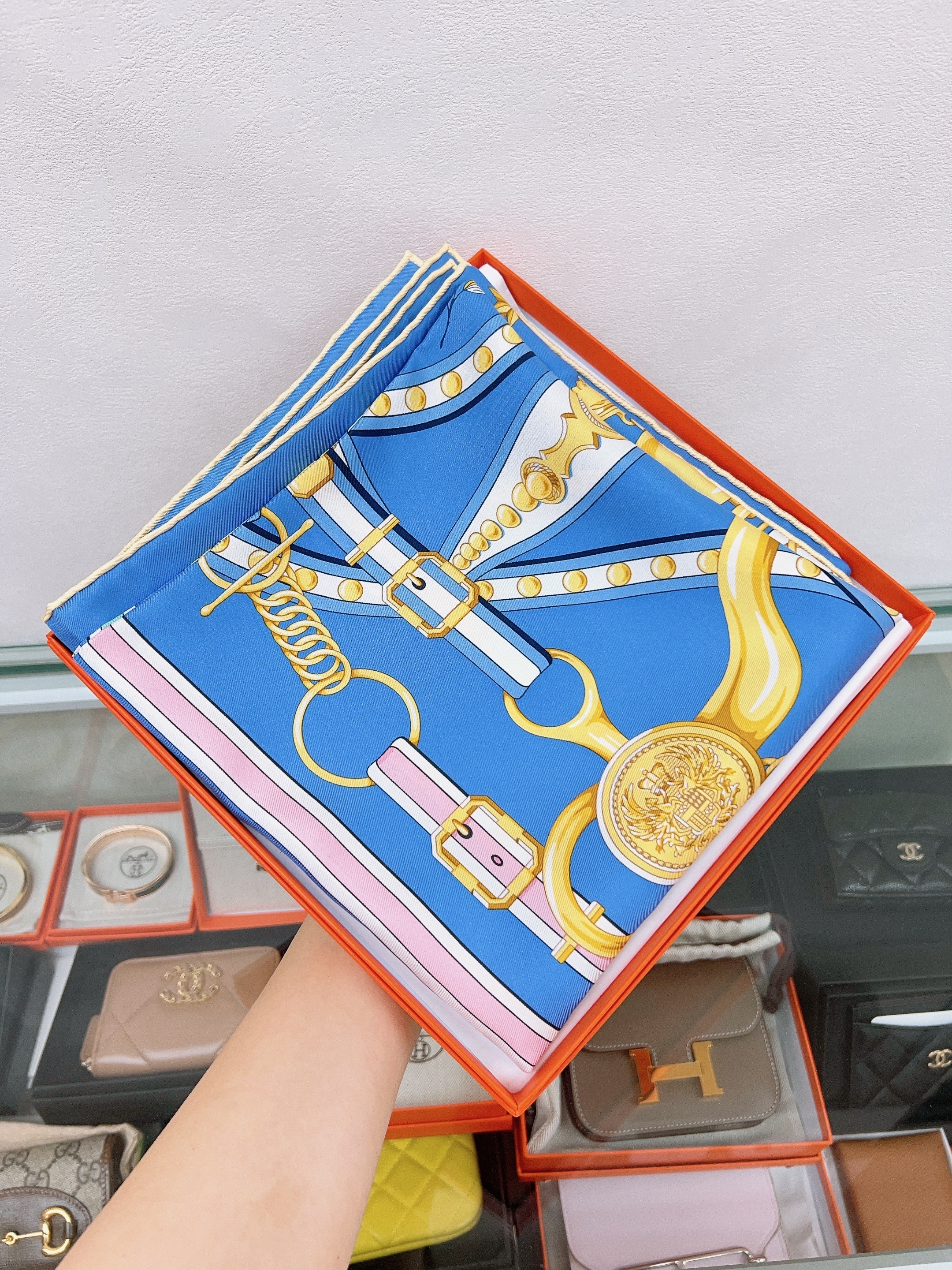 *Unused* Hermes scarf 90cm (grand tralala)