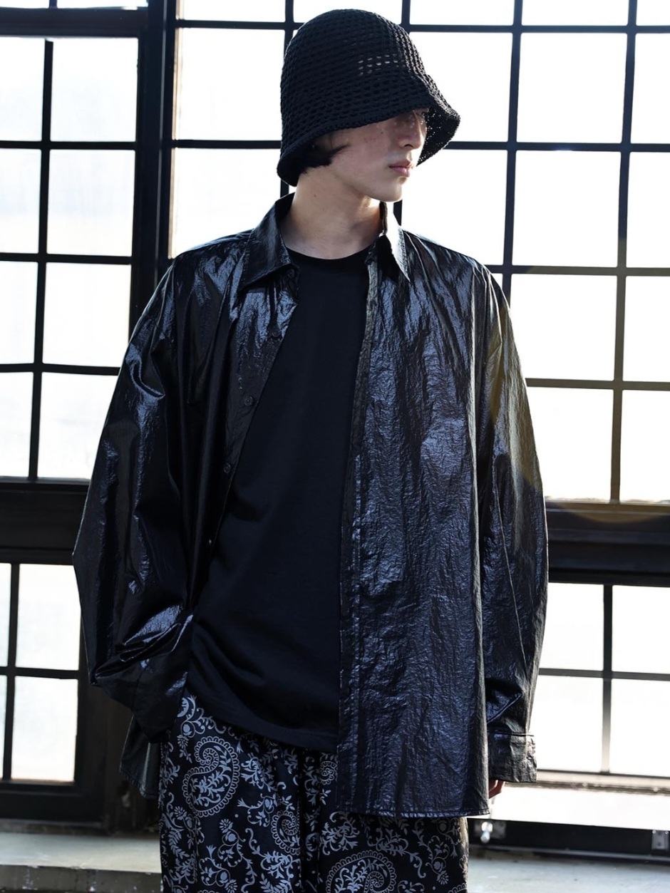 塗層超大號襯衫