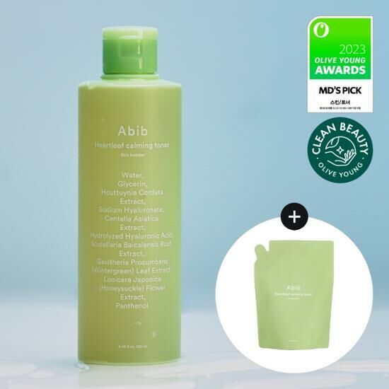 ABIB Heartleaf Calming Toner Skin Booster 250ml [Olive Young Double Planning Set]