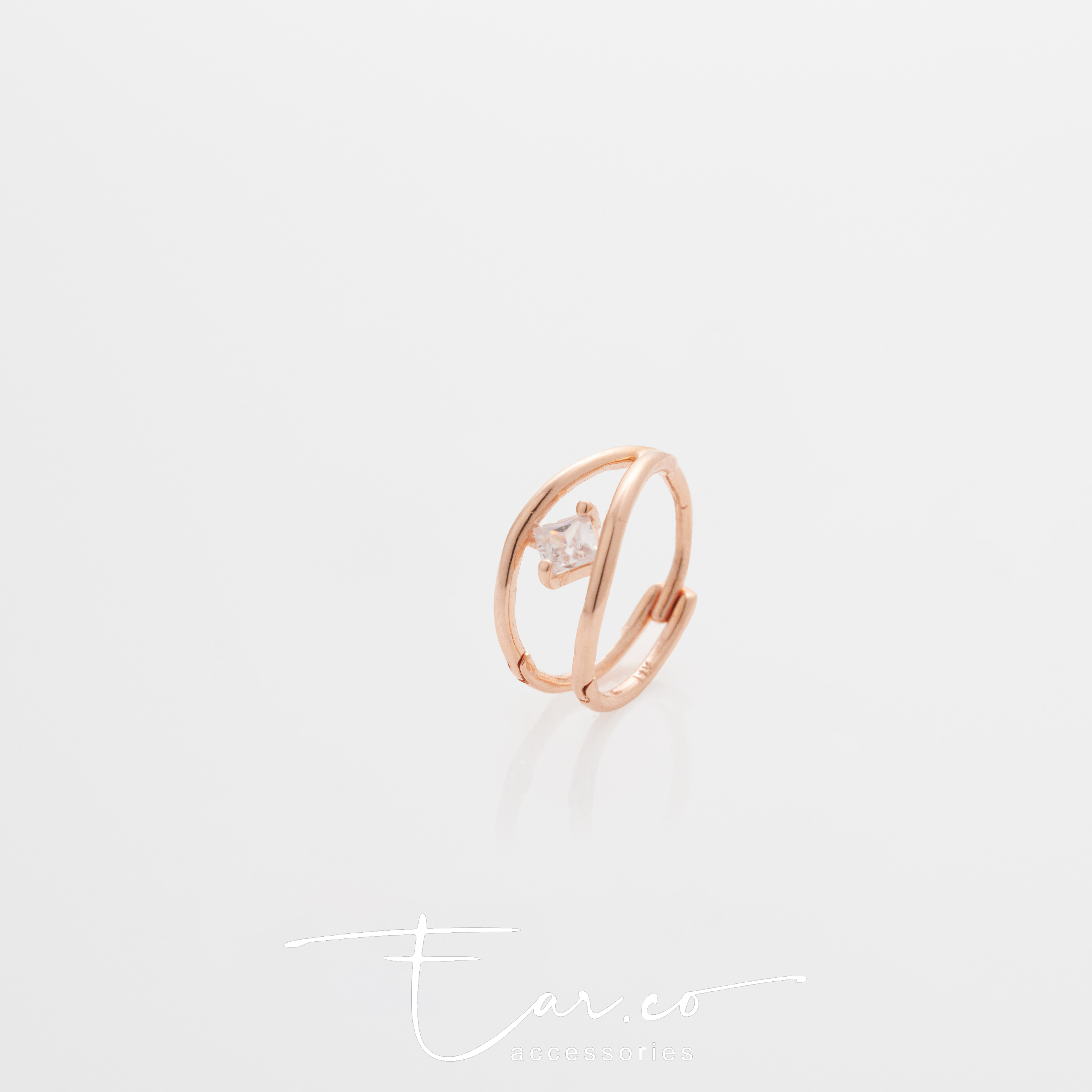 H08 Hoop (單隻) - 14K SOLID GOLD