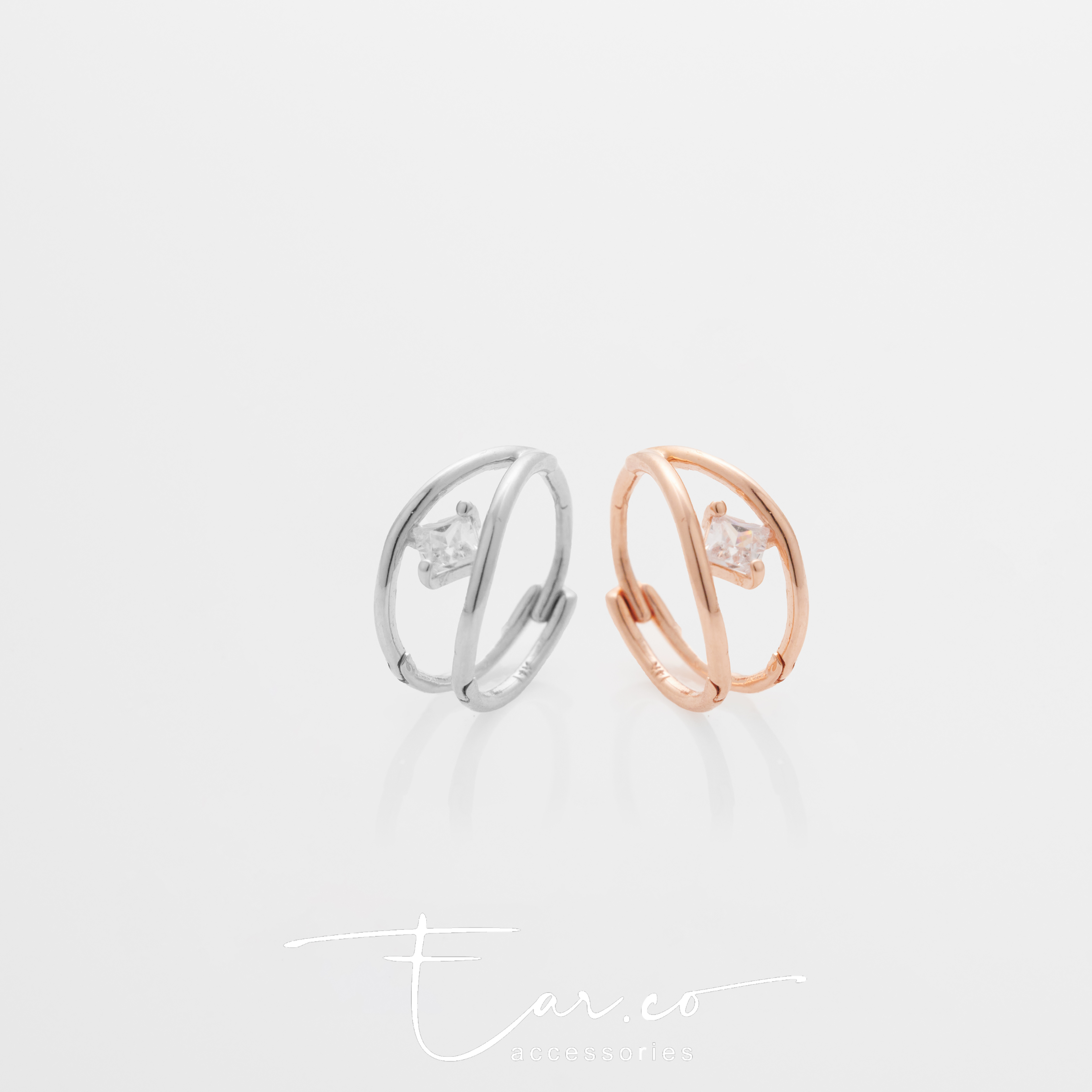 H08 Hoop (單隻) - 14K SOLID GOLD