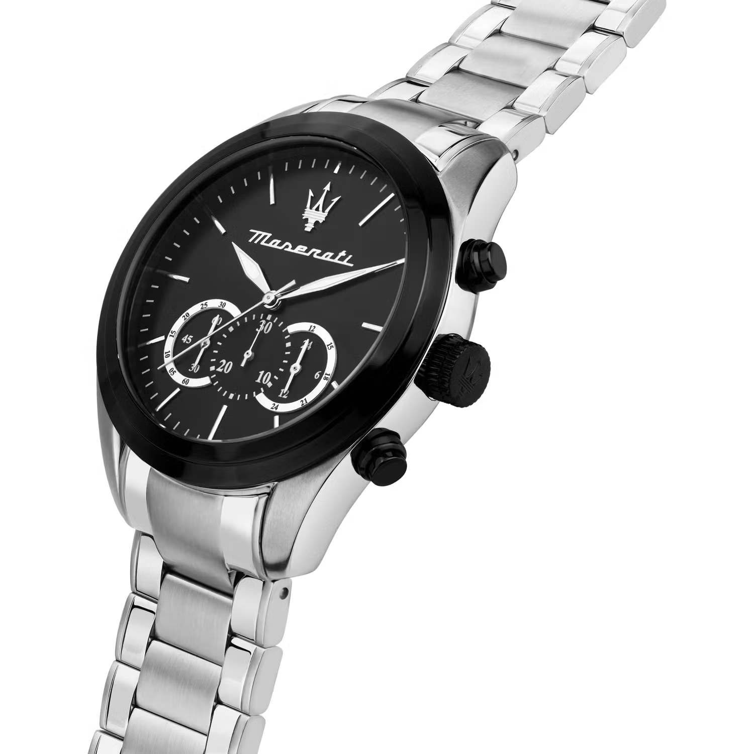 MASERATI 瑪莎拉蒂   經典三眼計時不鏽鋼套組男錶 R8873612062  錶徑: 45MM