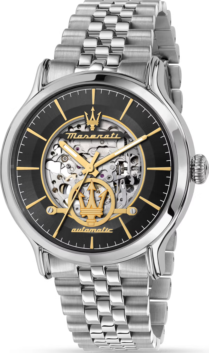 MASERATI 瑪莎拉蒂   經典鏤空機械不鏽鋼男錶 R8823118015   錶徑: 42MM