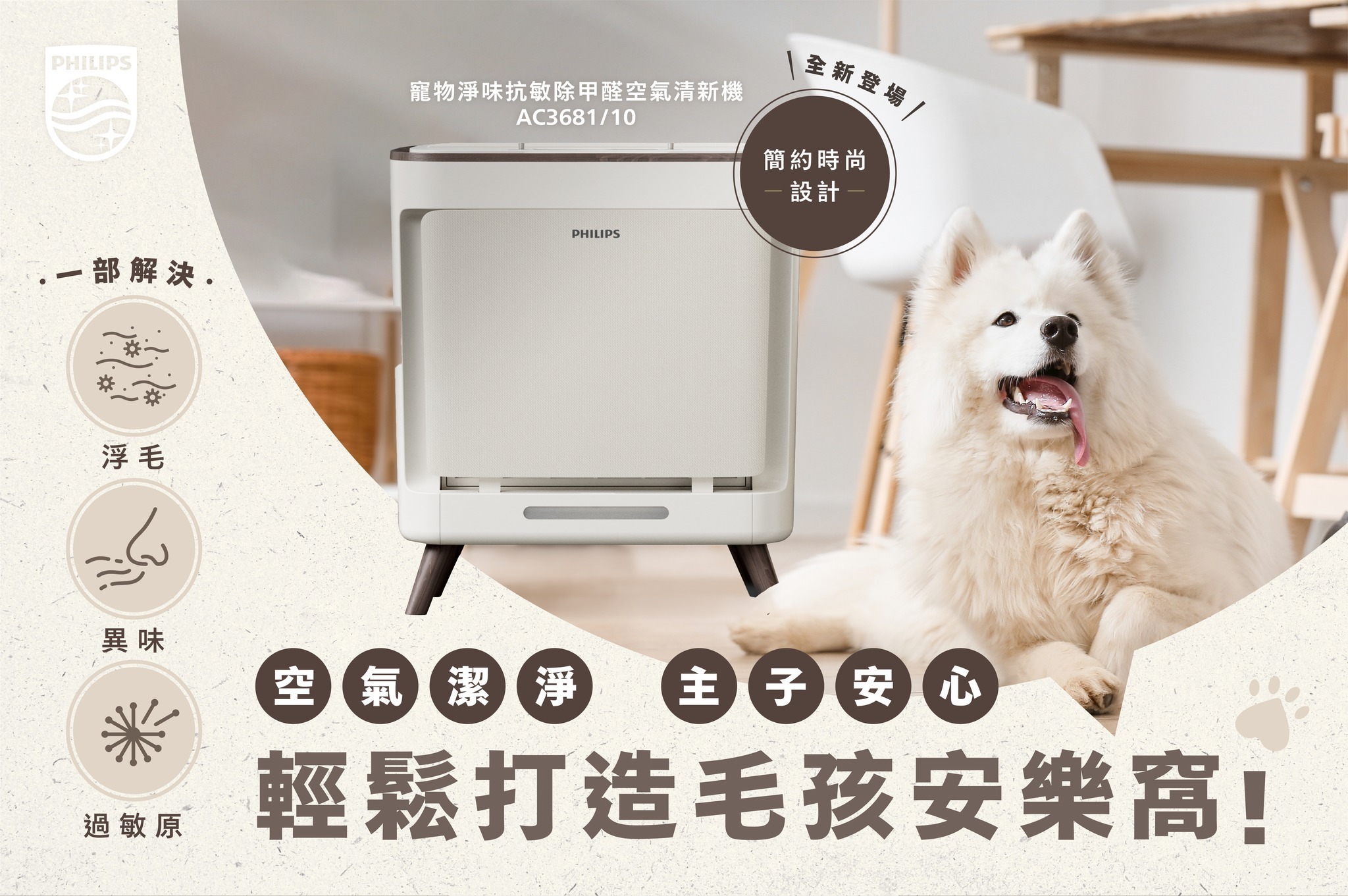 飛利浦 Philips  FY3129/00‧ Series 3000 Nanoprotect HEPA 寵物異味濾網‧適用於AC3681/10‧香港行貨‧