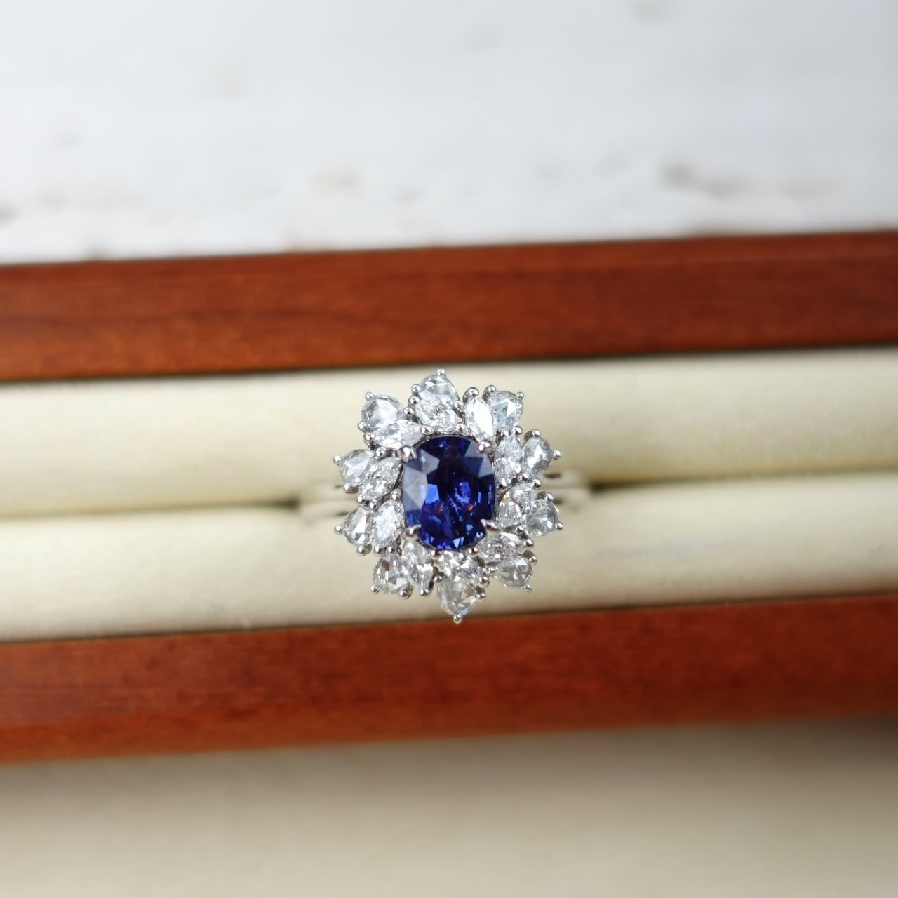 1.02ct天然無燒紫藍寶石18K金鑽石戒指/吊墜- 兩用款 (帶GUILD證書)