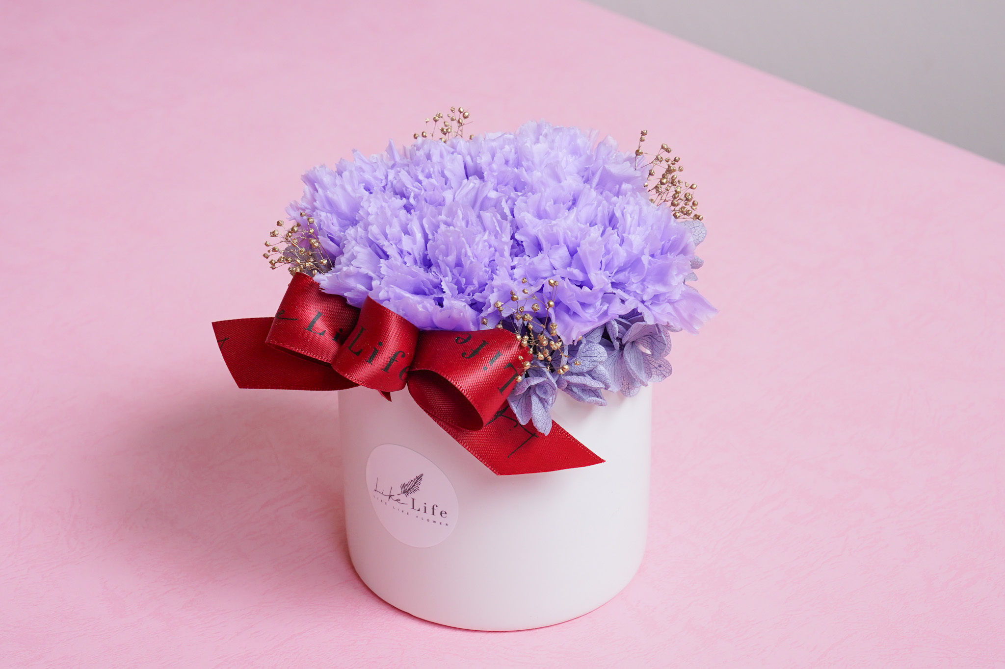 紫色康乃馨盆花,台北康乃馨盆花哪裡買,紫色康乃馨永生花盆花2