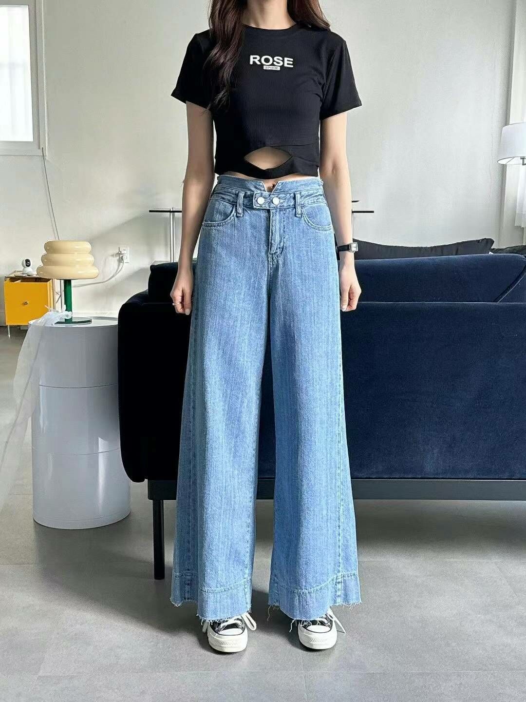 OE2169 褲腳車線牛仔褲