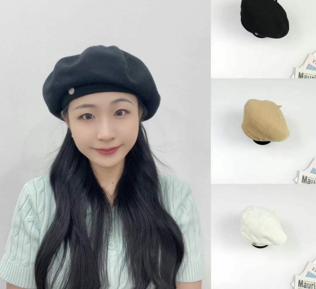 TH2601 小圓扣貝雷帽