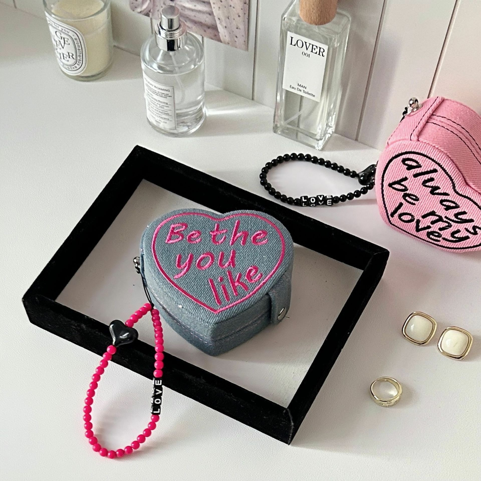 《4115》INS心形随身攜帶旅行飾品收納盒