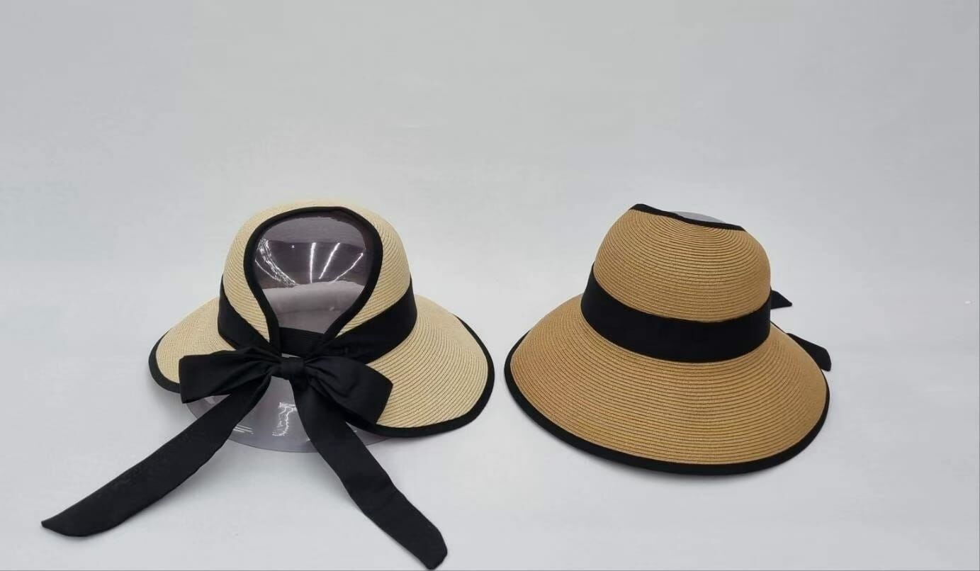 TH2604 大蝴蝶結大綁帶遮陽帽